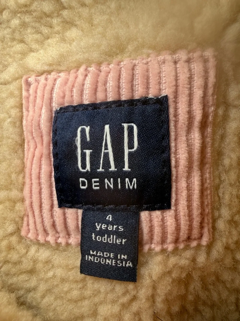 GAP Little Girl Pink Corduroy Sherpa Lined Jacket 4T 5T